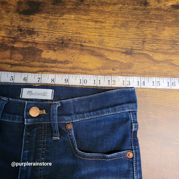 Madewell Jeans 27 High Rise 9" Skinny Tummy Control Dark Wash Stretch Denim - Picture 7 of 12